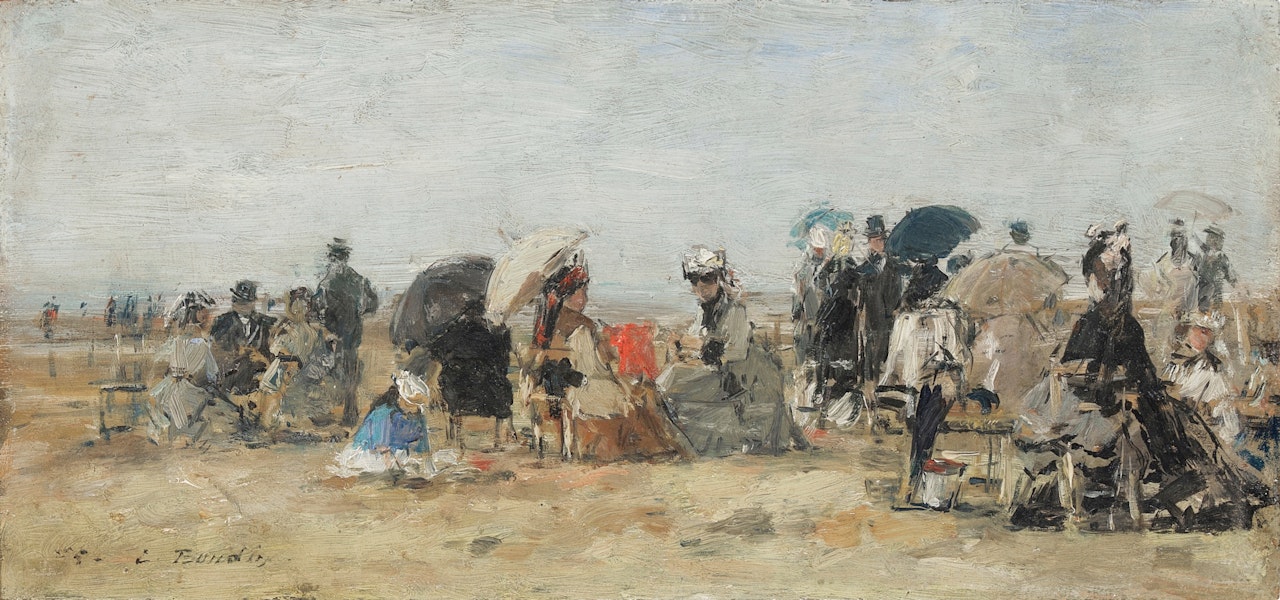 Scène de plage by Eugène Boudin