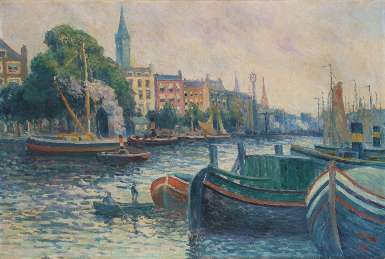Le Leuvehaven, Rotterdam by Maximilien Luce