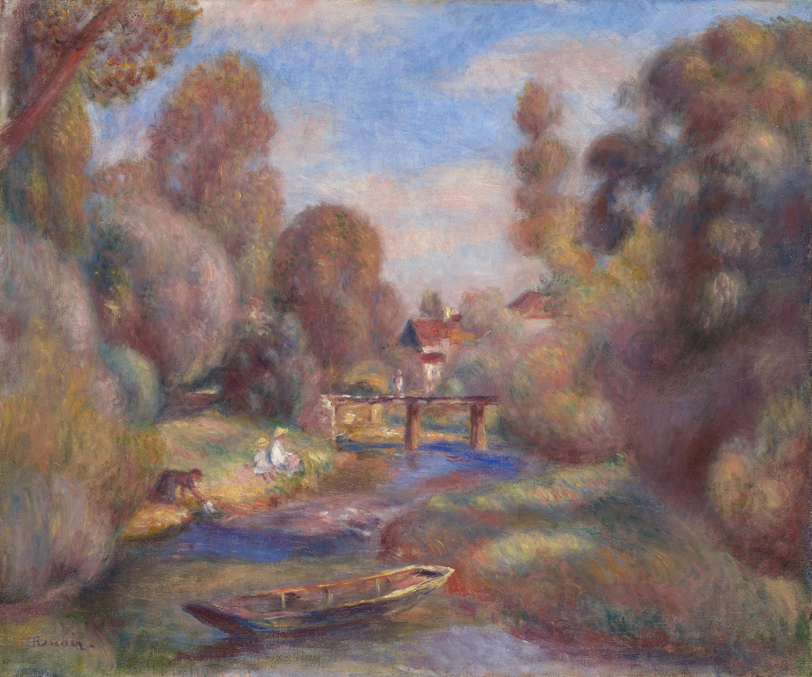 La Passerelle d'Essoyes by Pierre-Auguste Renoir