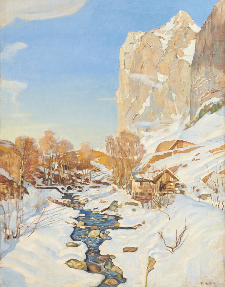 Winterlandschaft mit Wetterhorn (Winter landscape with Wetterhorn) by Ferdinand Hodler