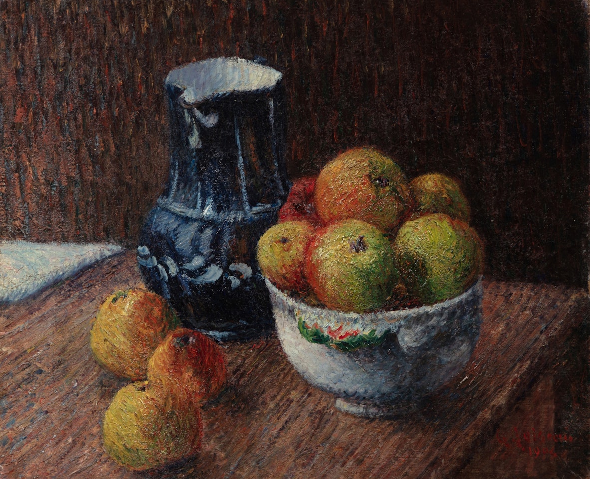 Nature morte, cruche et pommes by Gustave Loiseau