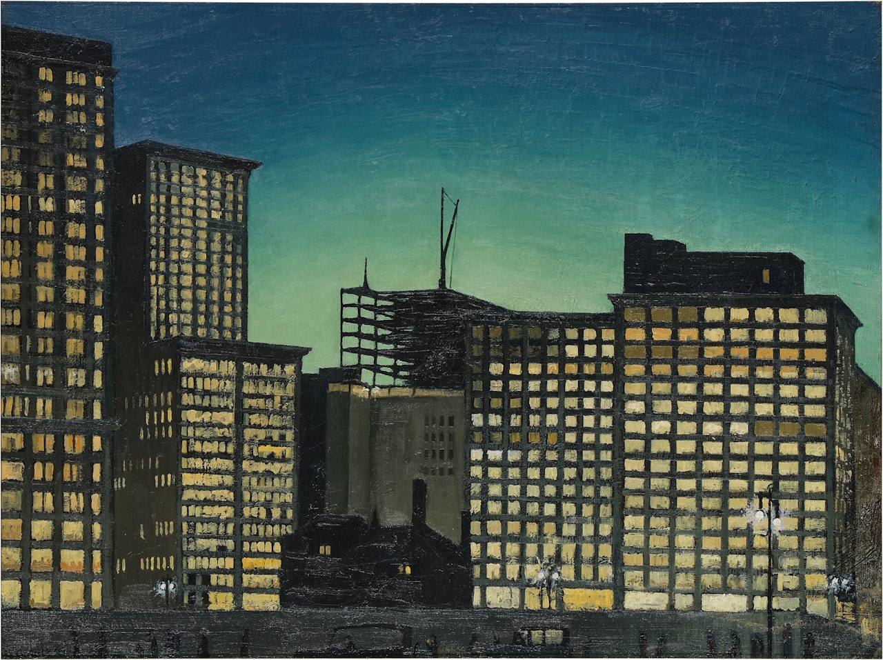 A New York Skyline by George Copeland Ault