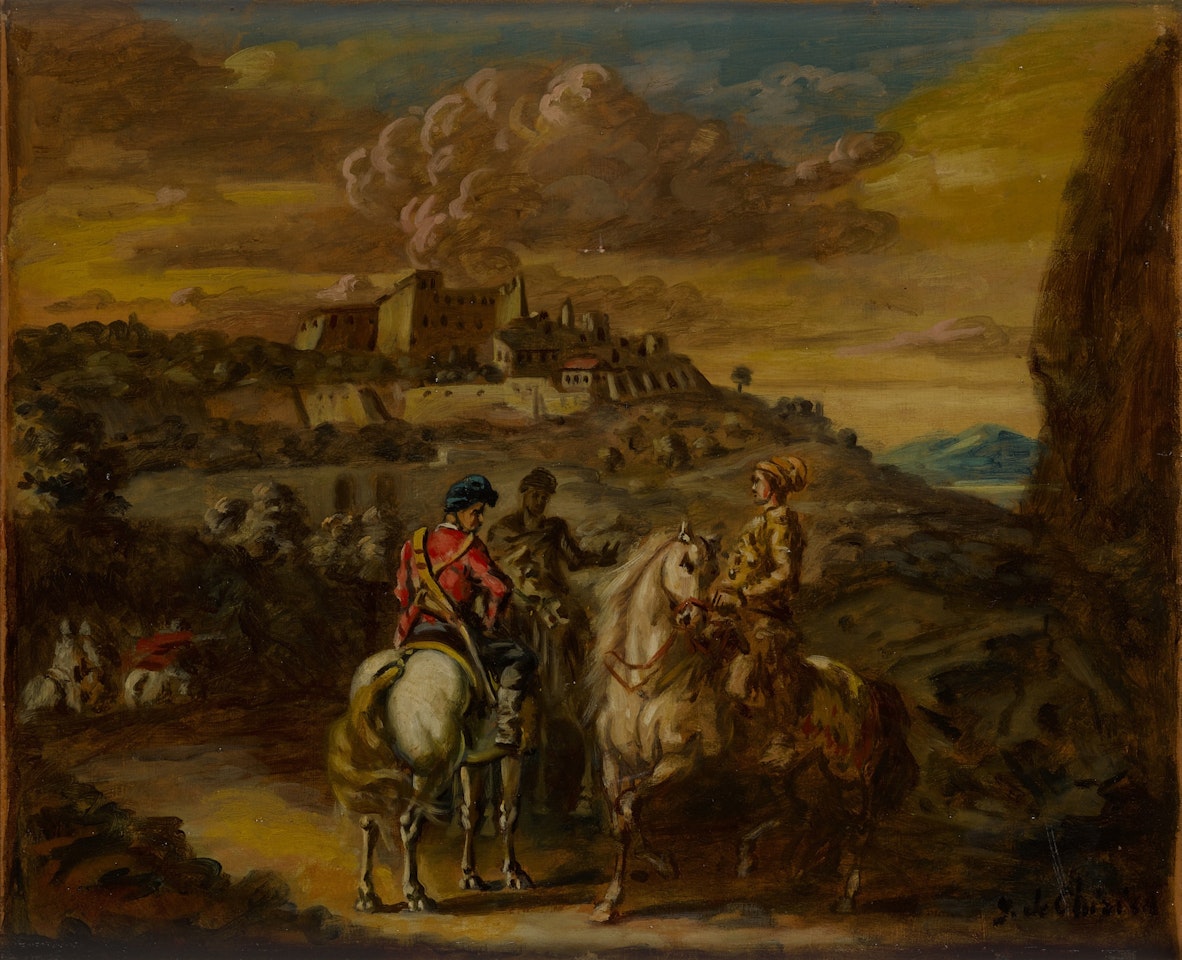Cavalieri in una Valle by Giorgio de Chirico