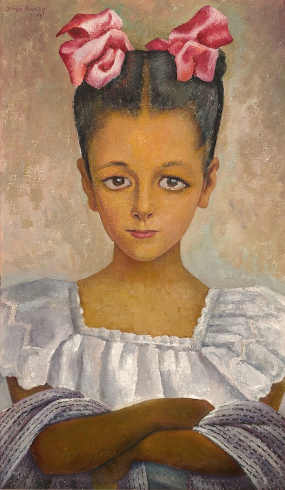 Retrato de la niña Dolores Reachi by Diego Rivera