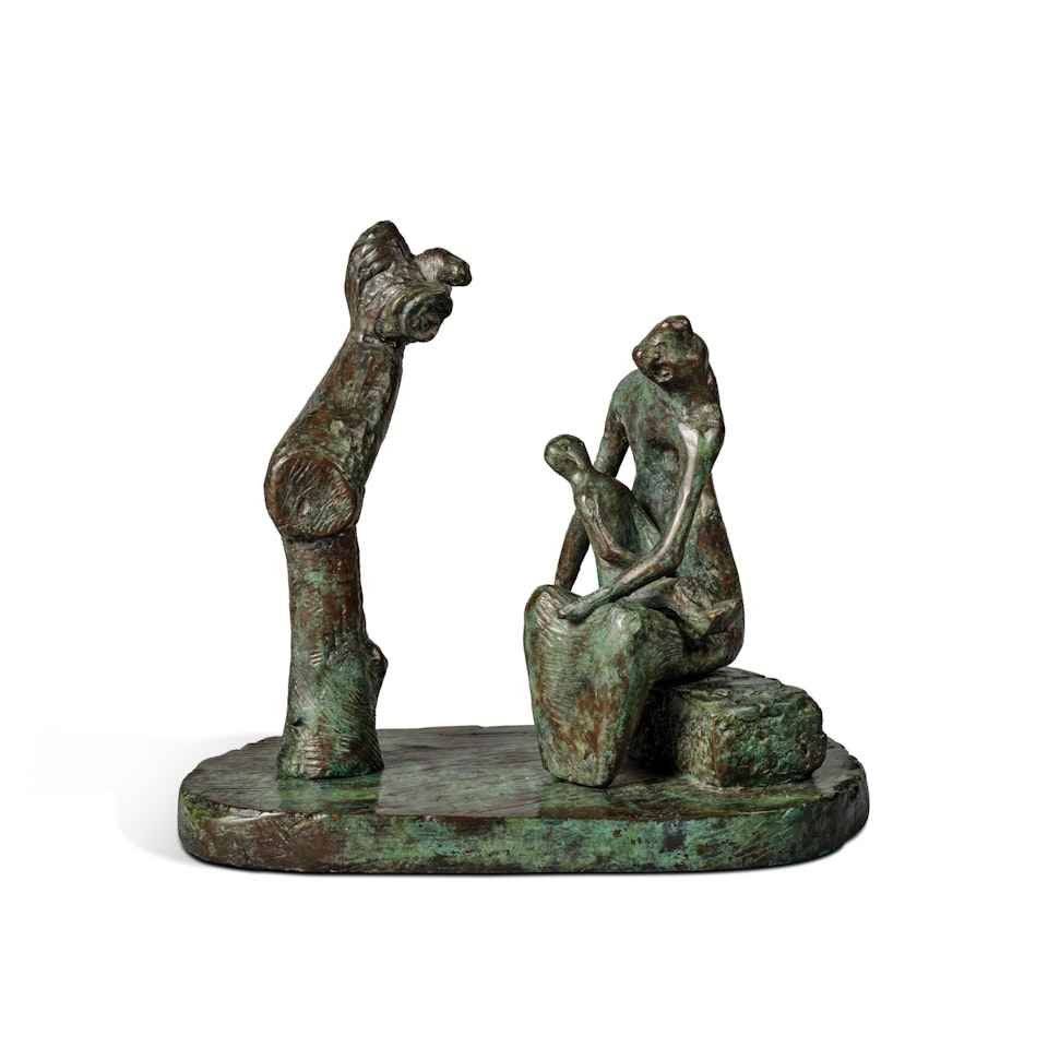 Mother and Child with Tree Trunk by Henry Moore