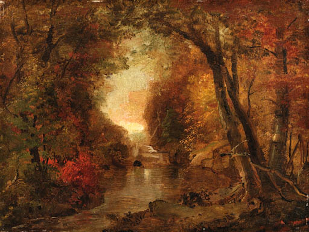 Autumn scene by Jasper Francis Cropsey