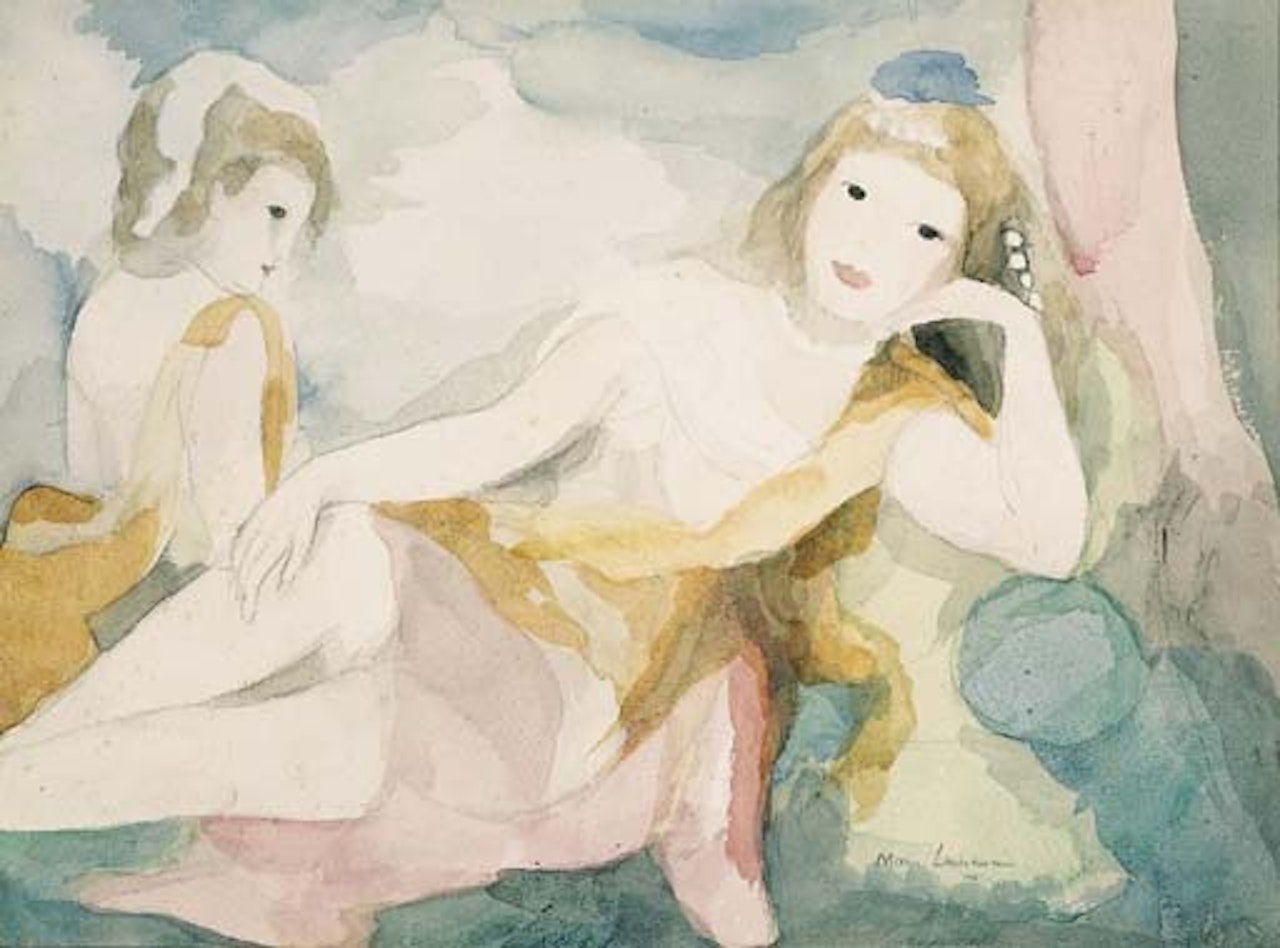 Deux jeunes femmes by Marie Laurencin