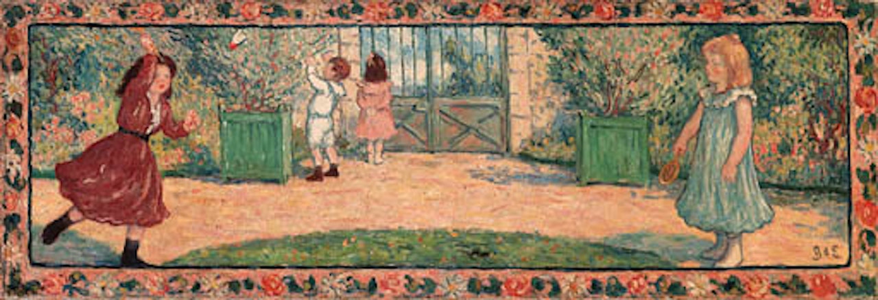 Enfants jouant dans un parc by Georges d’Espagnat