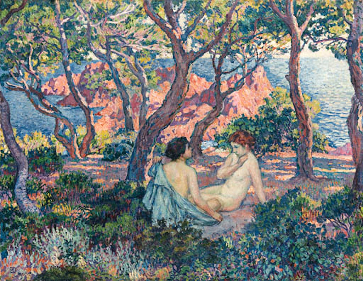 A l'ombre des pins by Theo van Rysselberghe