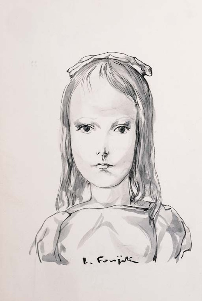 Tete de jeune fille by Leonard Tsuguharu Foujita