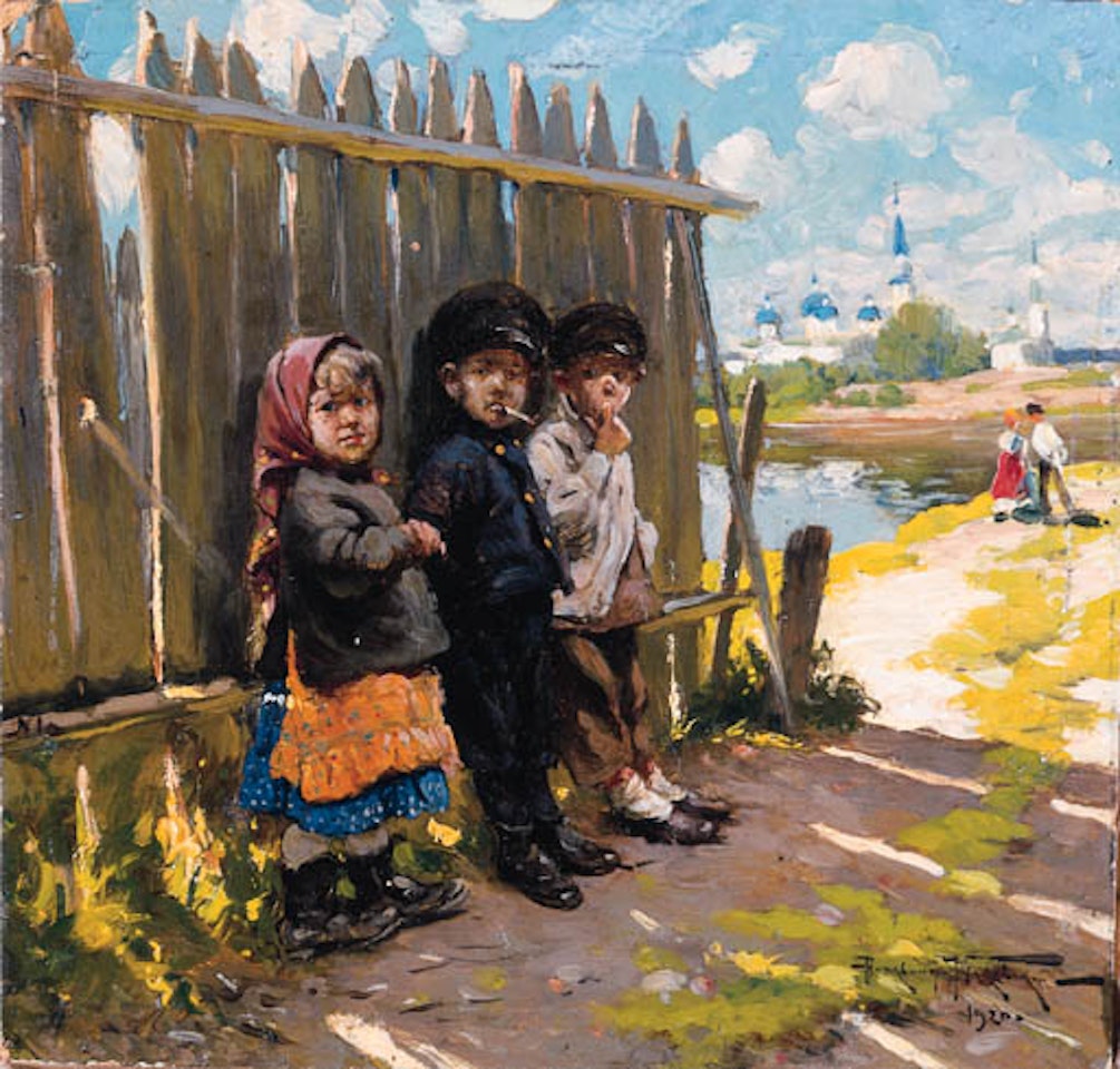 Village children by Vladimir Makovsky