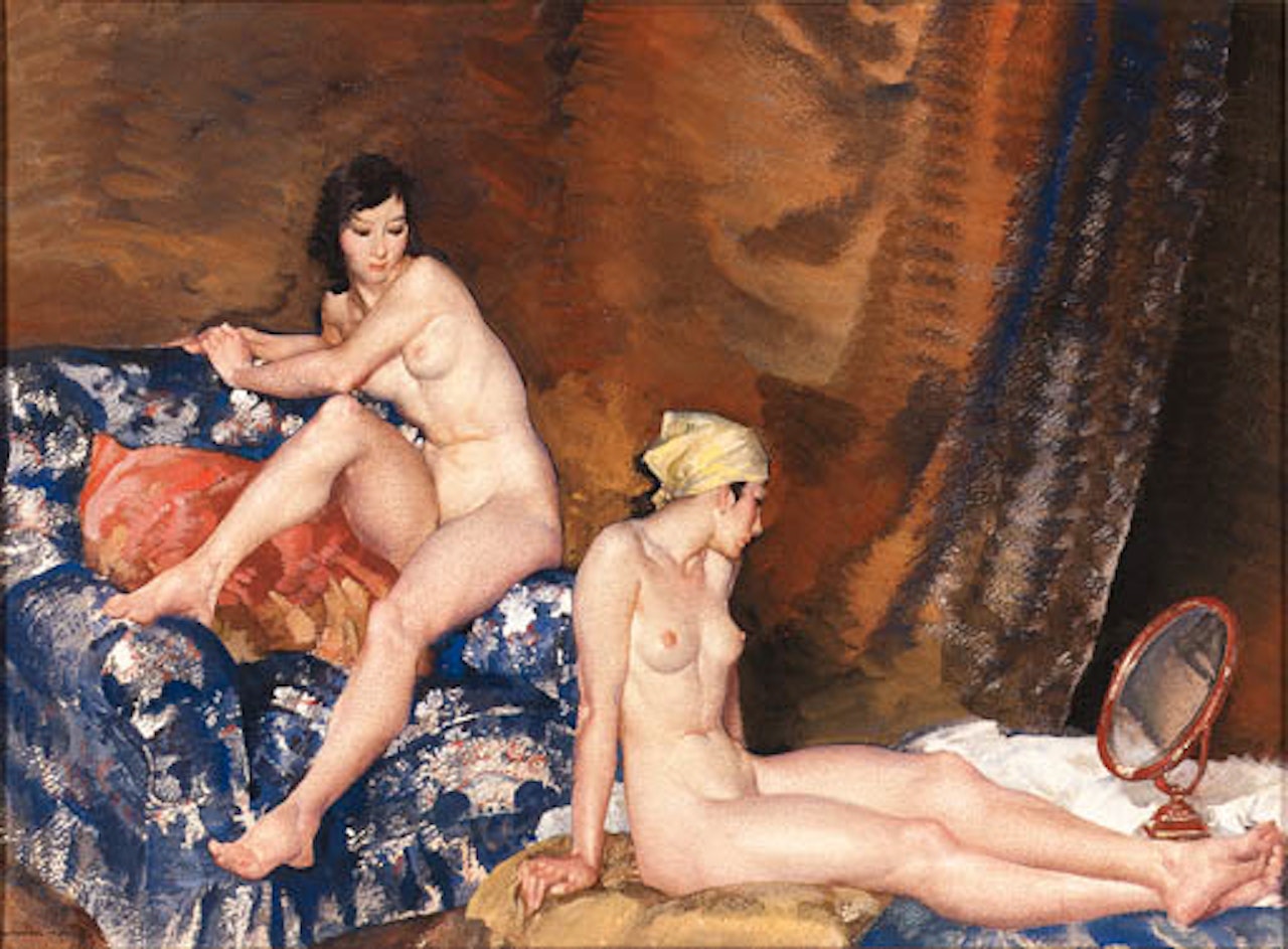 Models resting, Cynthia and Hazel by William Russell Flint