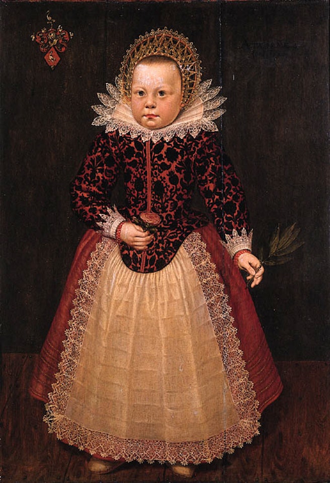 Portrait of child aged 4, probably Sophia Everwijn by Dutch School
