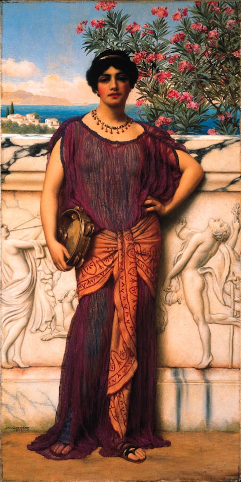 Tambourine girl by JOHN WILLIAM GODWARD, R.B.A.