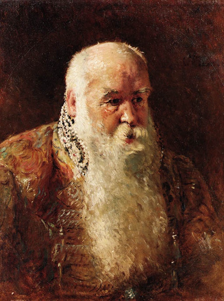 Portrait of a bearded man by Konstantin Makovsky