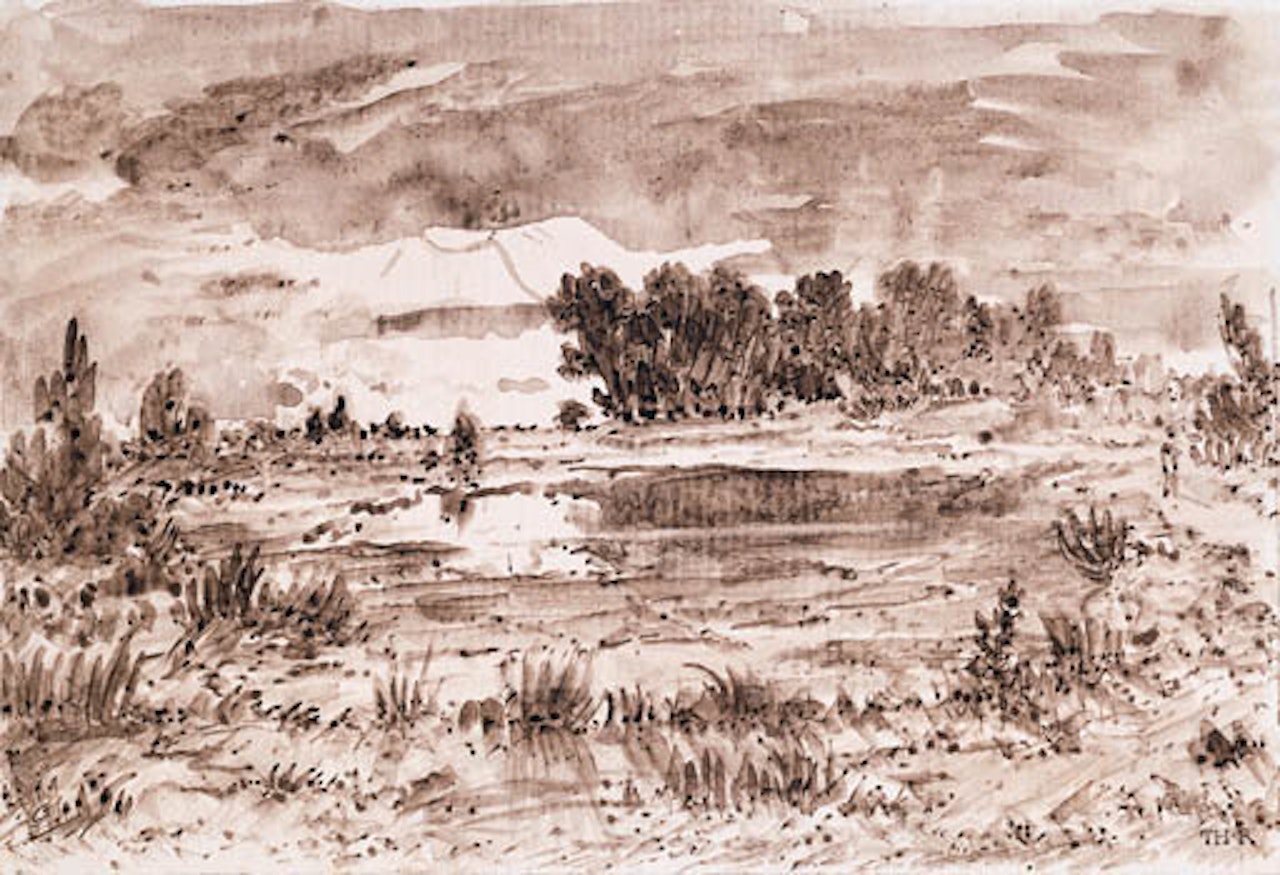 Marsh landscape by Théodore Rousseau