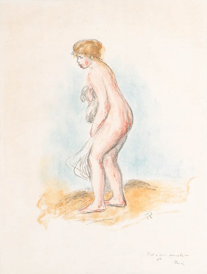 Baigneuse, debout, en pied by Pierre-Auguste Renoir