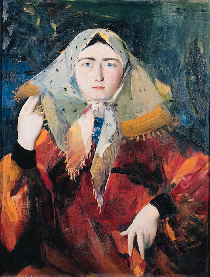 Portrait of a Russian maiden by Filip Malyavin