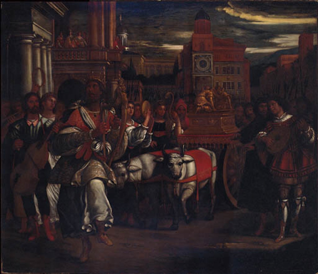 David dancing before the Ark by Venetian School