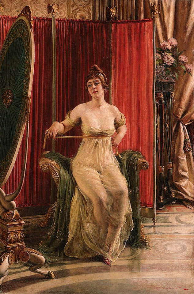 Lady in her boudoir by Frédéric Soulacroix