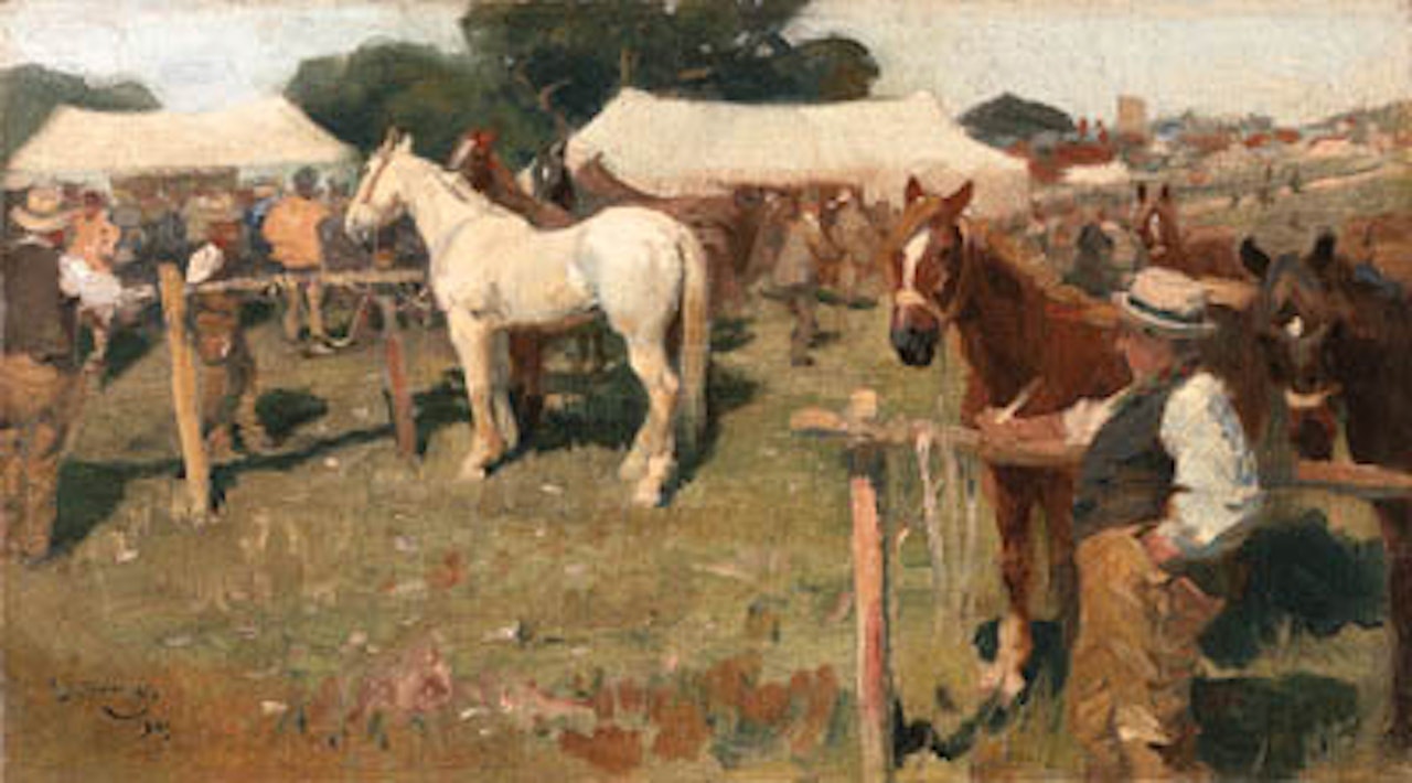 The Lavenham Horse Fair by Alfred James Munnings