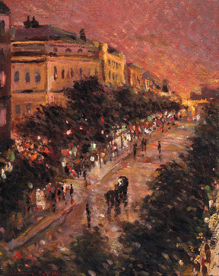 Parisian boulevard by Konstantin Alekseevich Korovin