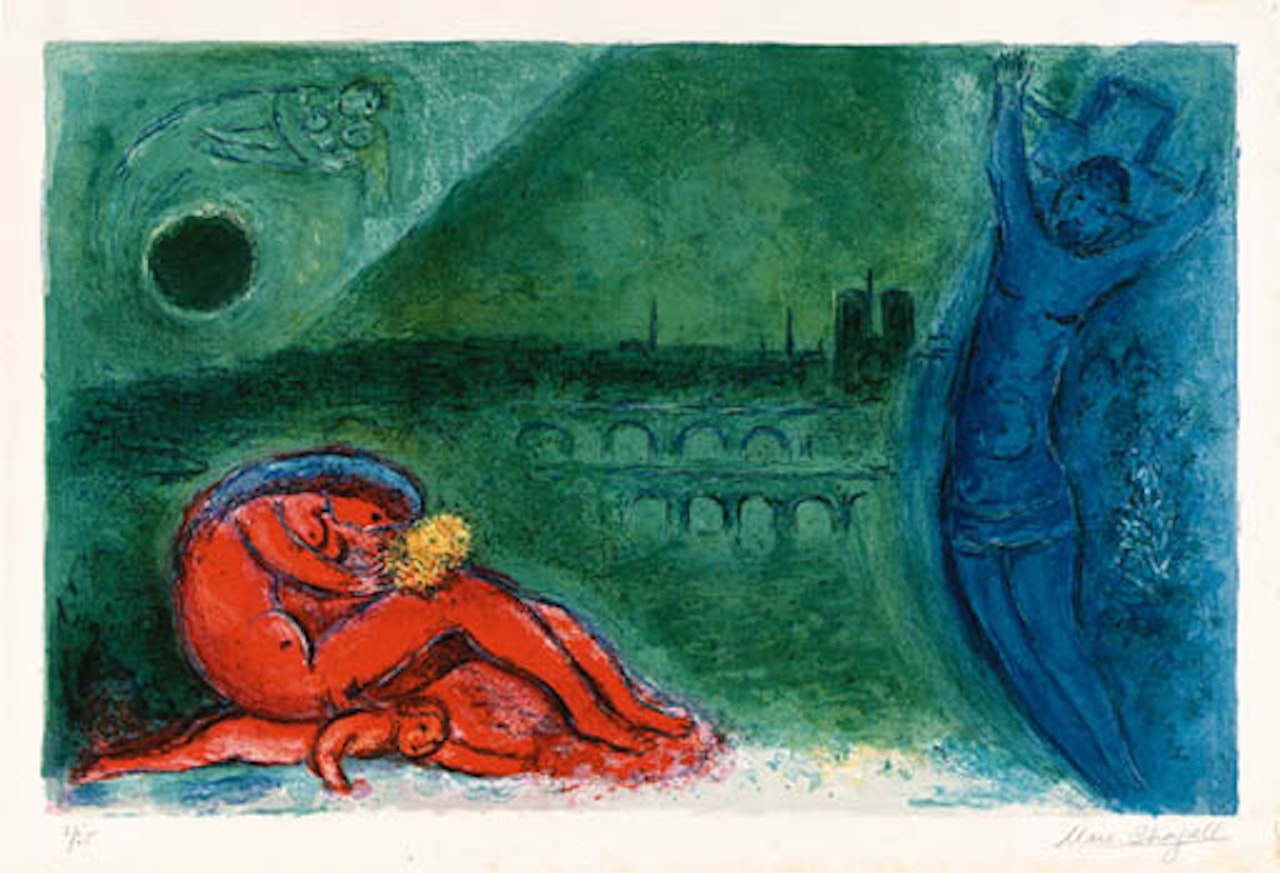 Quai de la Tournelle, from Regards sur Paris by Marc Chagall