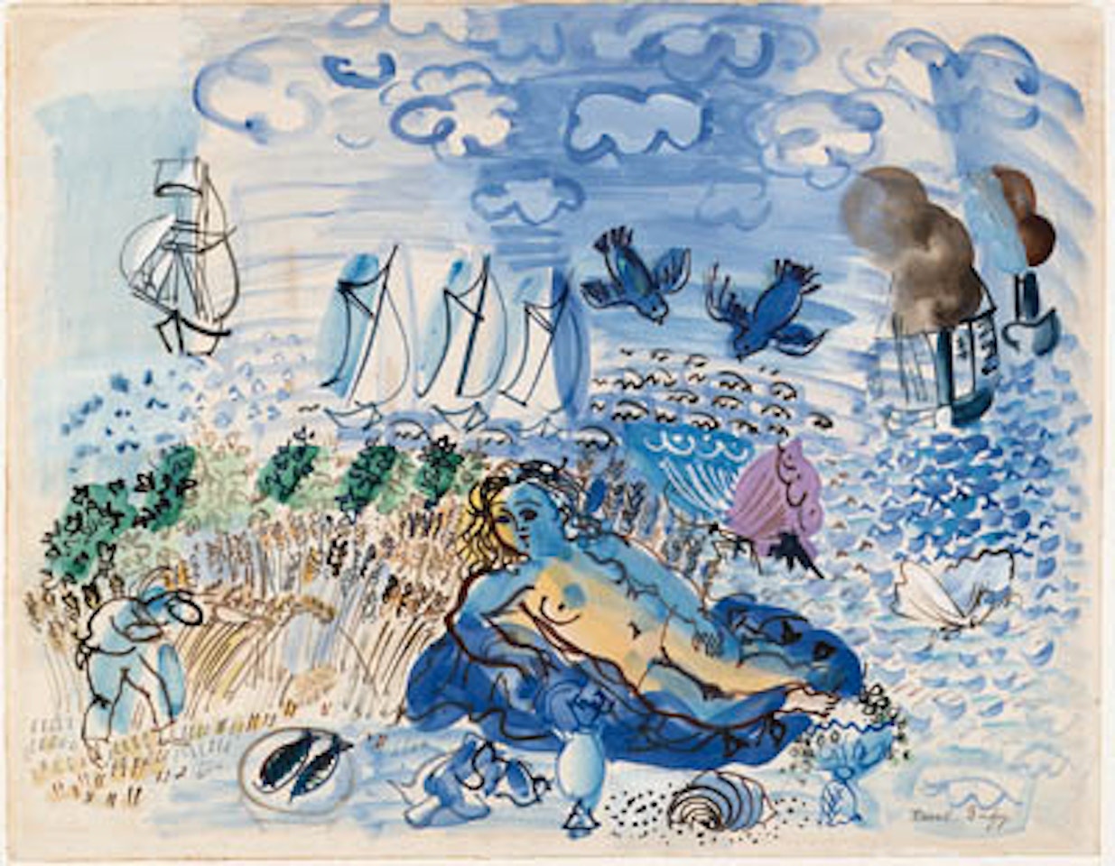 Ceres au bord de la mer by Raoul Dufy