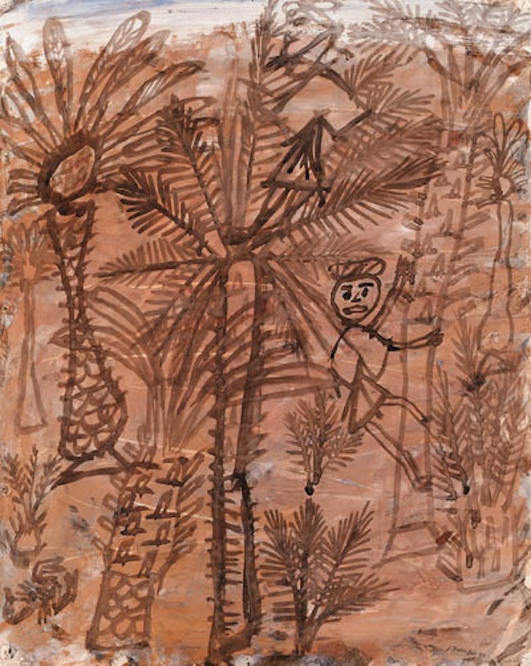 Arabes grimpant aux palmiers by Jean Dubuffet