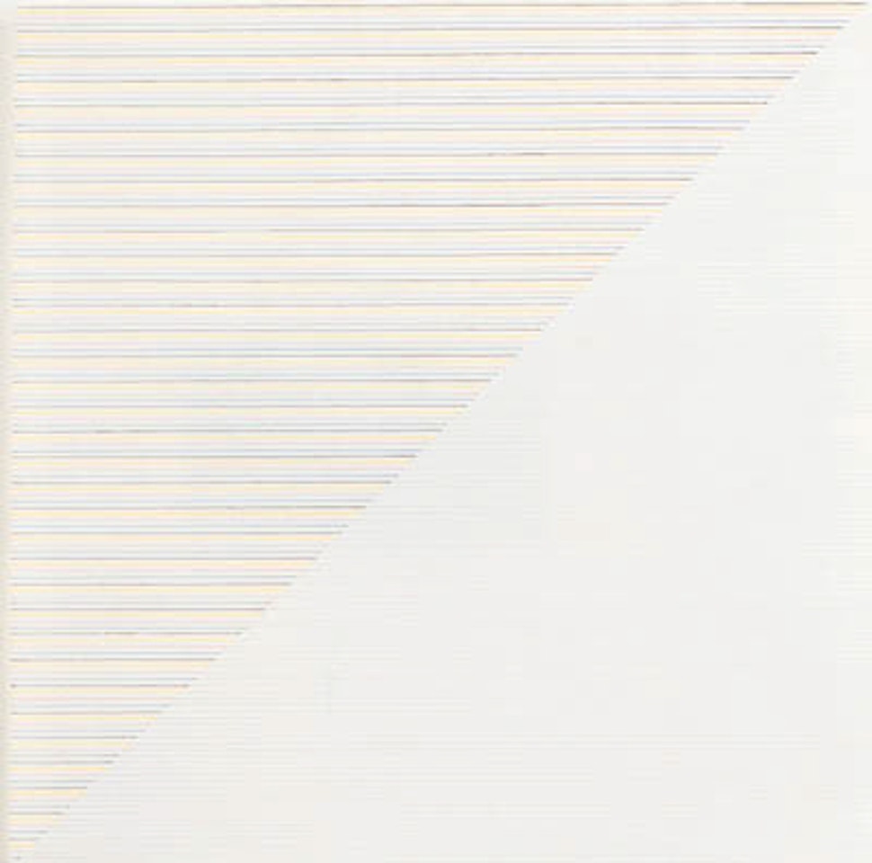 Parallel lines from a diagonal by Sol LeWitt