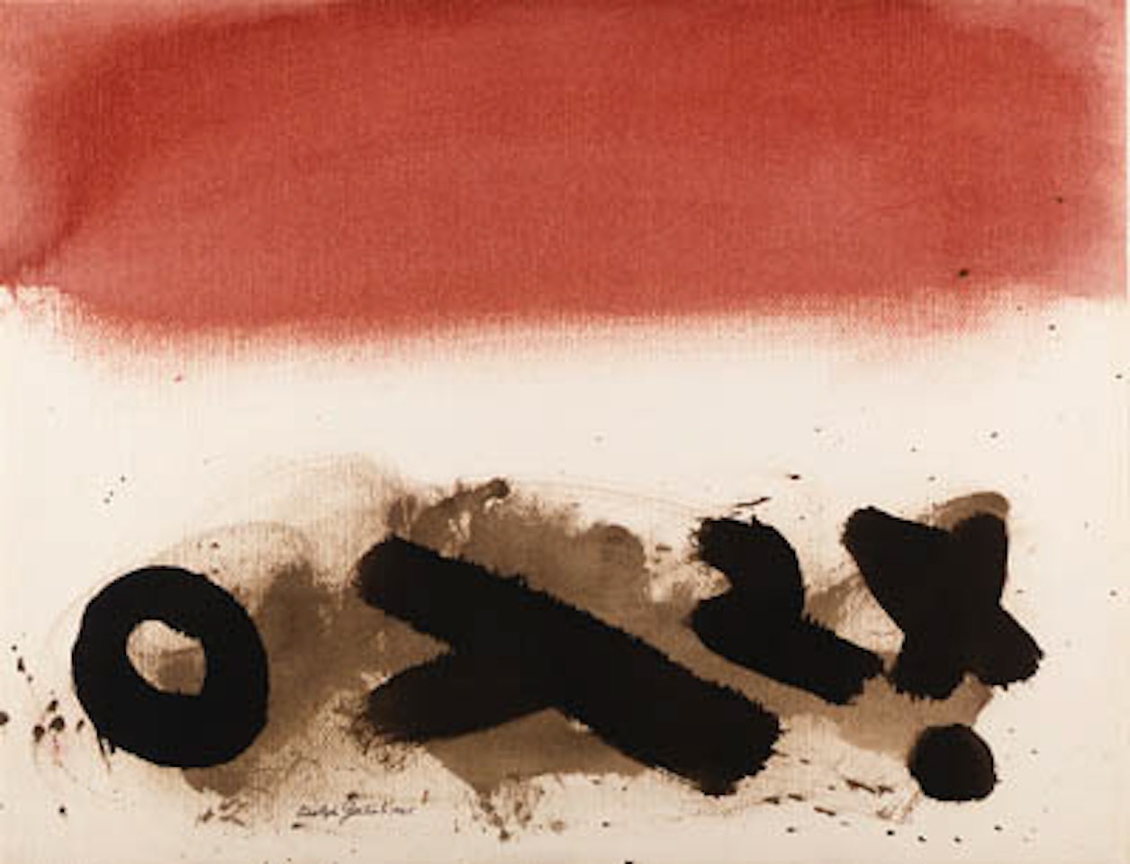 Red landscape by Adolph Gottlieb