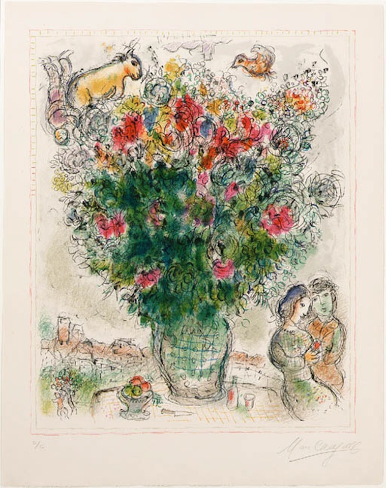 Multicoloured bouquet by Marc Chagall