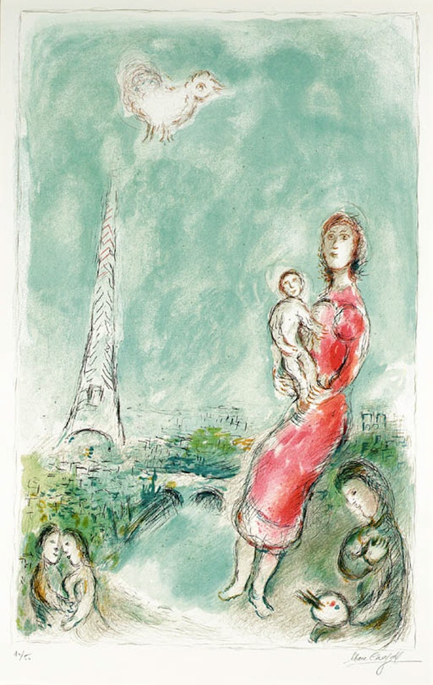 Red maternity by Marc Chagall