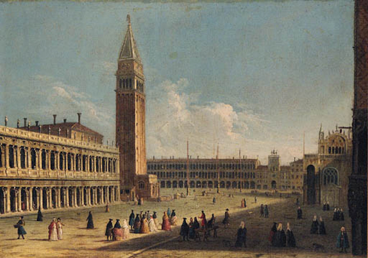 Piazzetta, Venice - looking North, towards Piazza San Marco by Venetian School