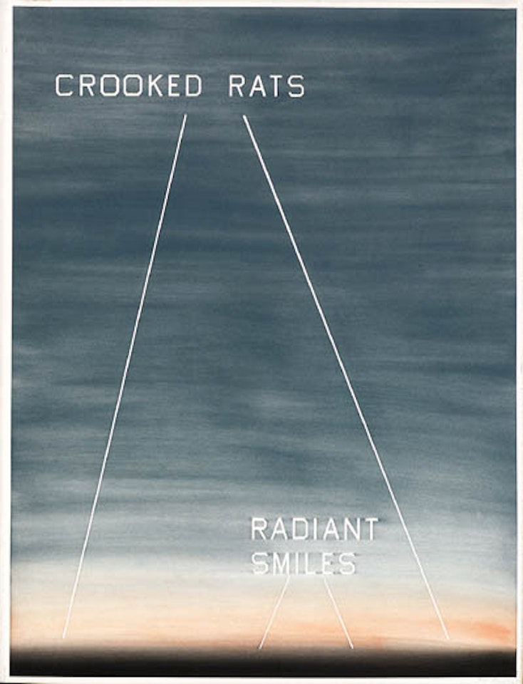 Crooked rats radiant smiles by Ed Ruscha