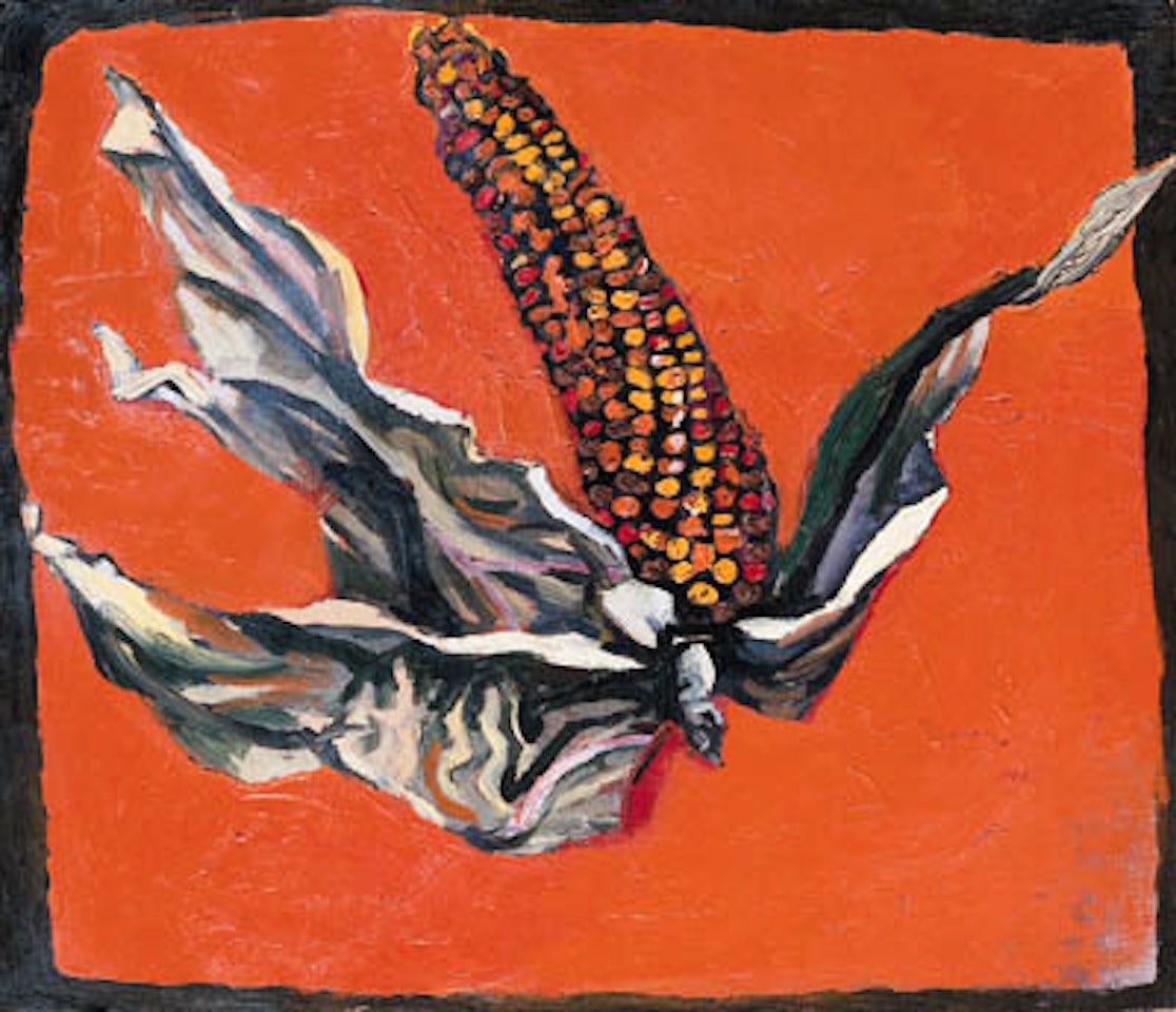 Pannocchia su fondo rosso by Renato Guttuso