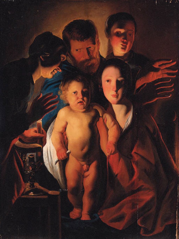Holy Family by candlelight by Jacob Jordaens