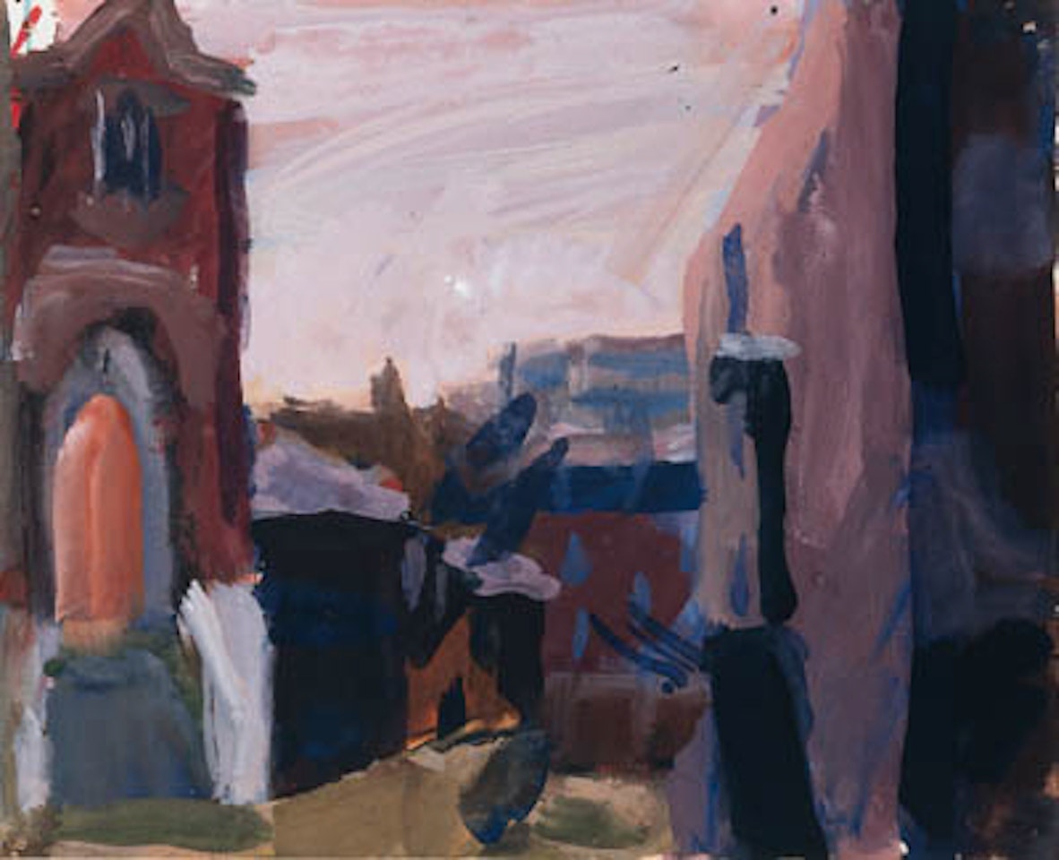 To the Studios by Frank Auerbach