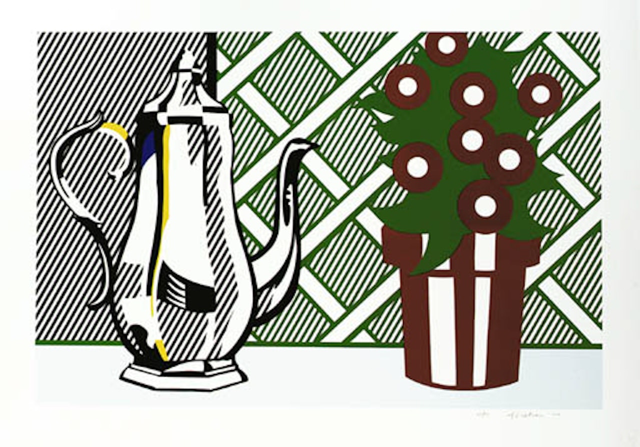 Still life with pitcher and flowers, Six Still Life Series by Roy Lichtenstein