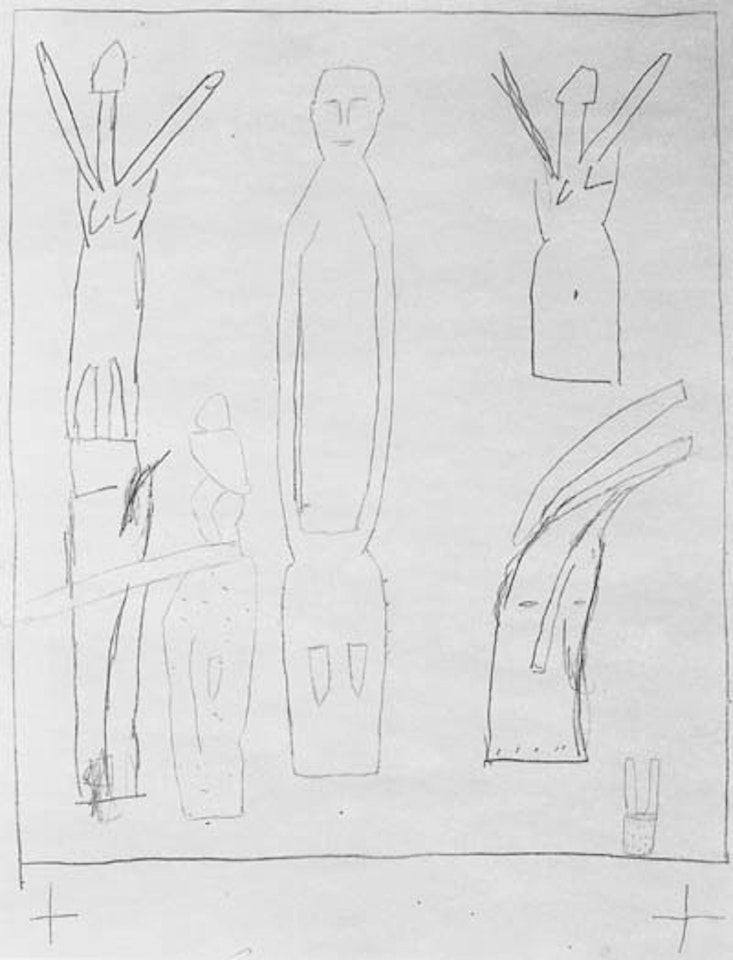 Three untitled drawings by James Brown