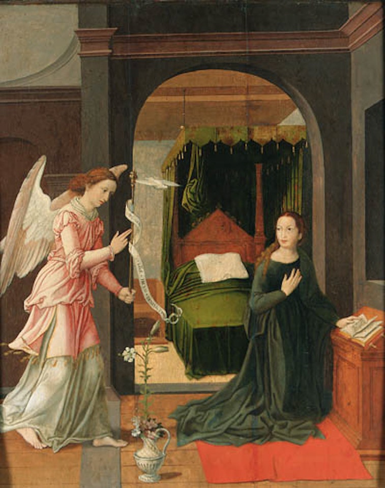 Annunciation. Saint Christopher carrying the Infant Christ by Attributed to Pieter Coecke van Aelst I