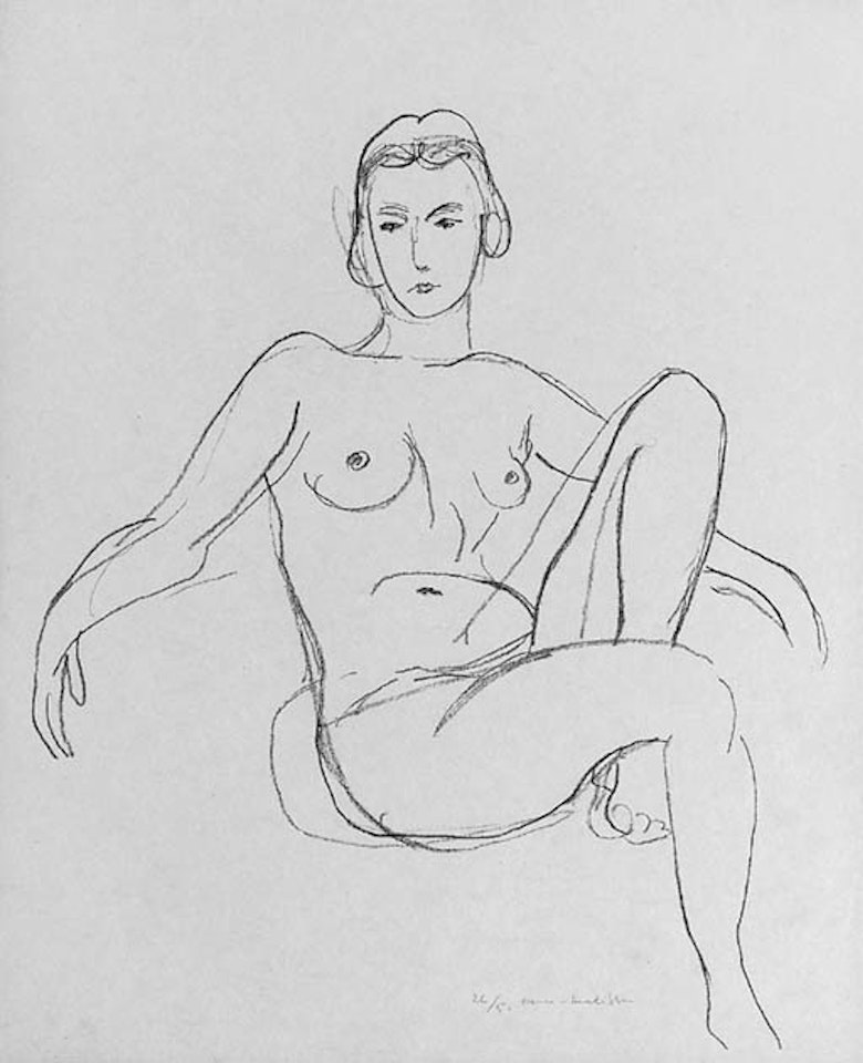 Nu assis les bras etendus by Henri Matisse