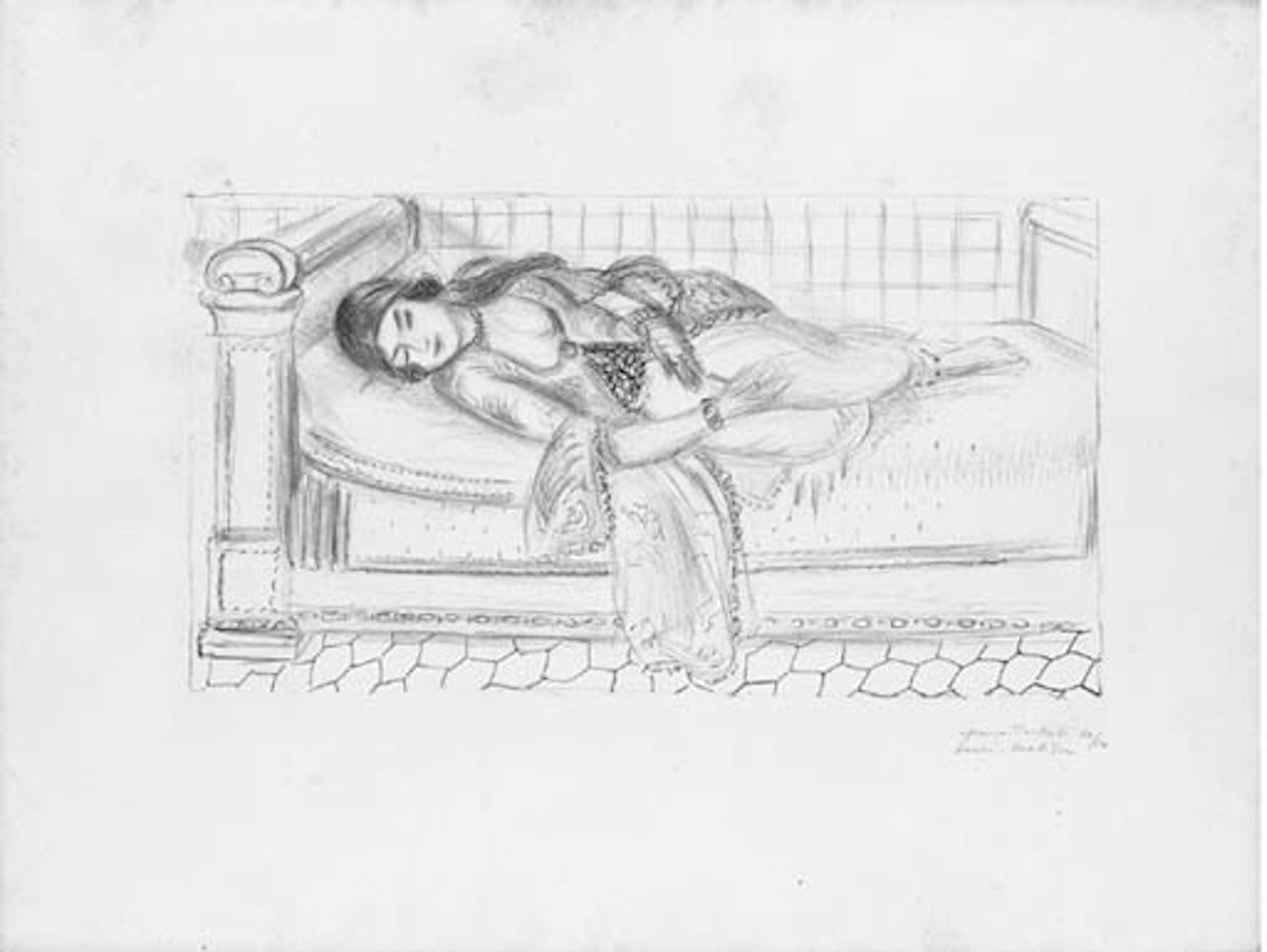 Orientale sur le lit de repos by Henri Matisse