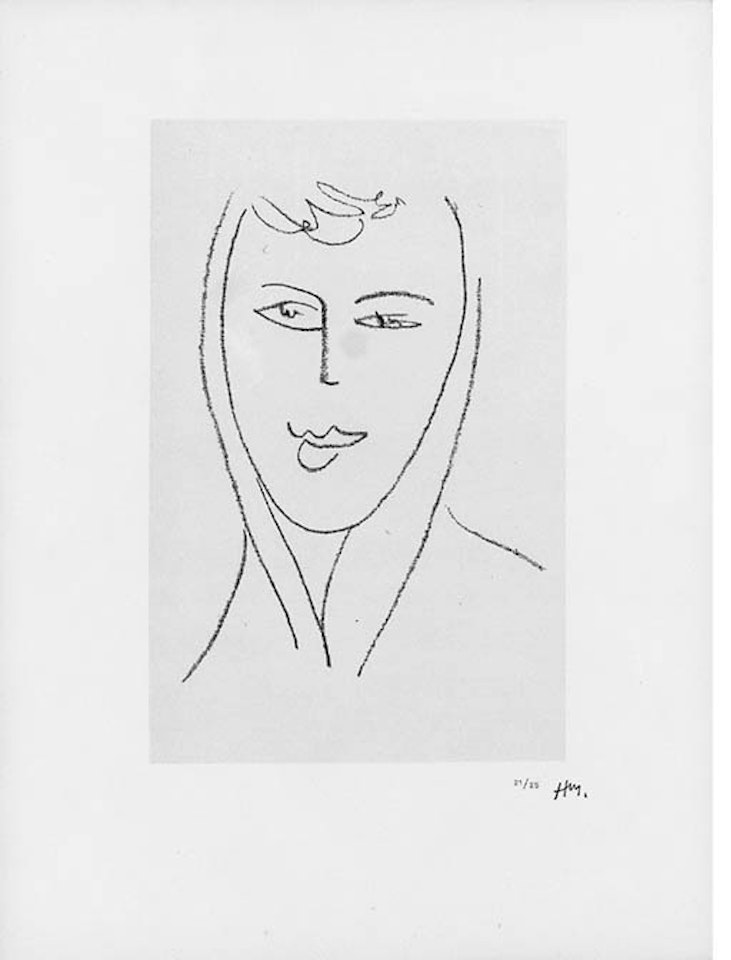 Tete de jeune femme, from Jeune Femme au foulard by Henri Matisse