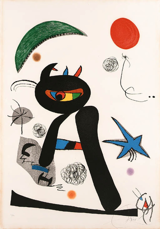 Barbare dans la neige by Joan Miró