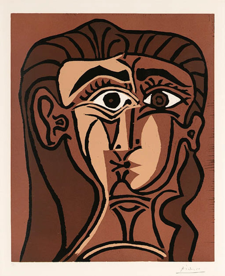 Tete de femme, portrait de Jacqueline de face II by Pablo Picasso