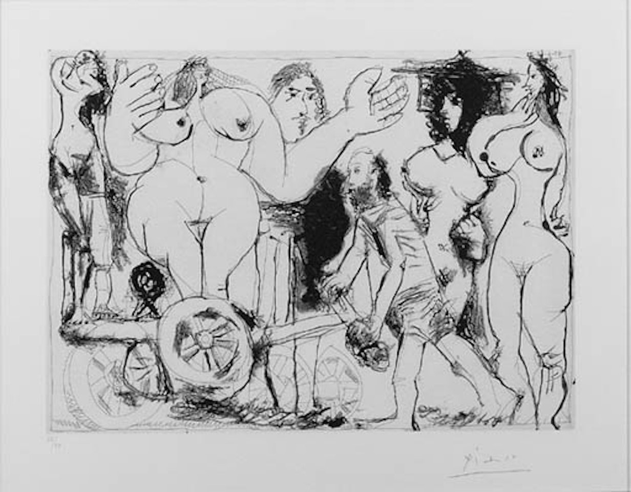 Demenagement, ou charrette revolutionnaire by Pablo Picasso