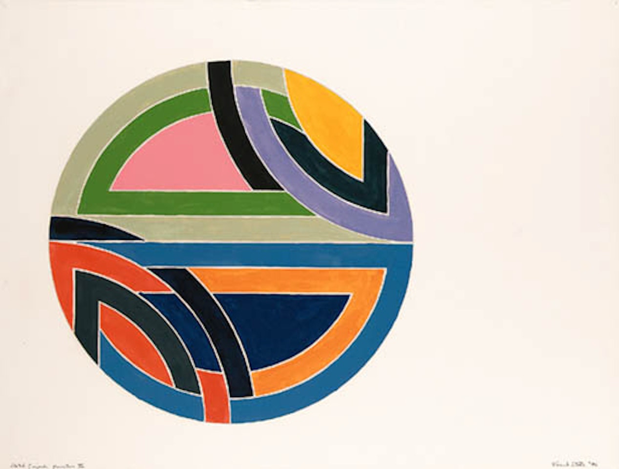 Trial proof for sketch Sinjerly Variation II by Frank Stella