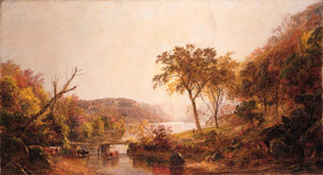 Autumn on Ramapo River, New Jersey by Jasper Francis Cropsey
