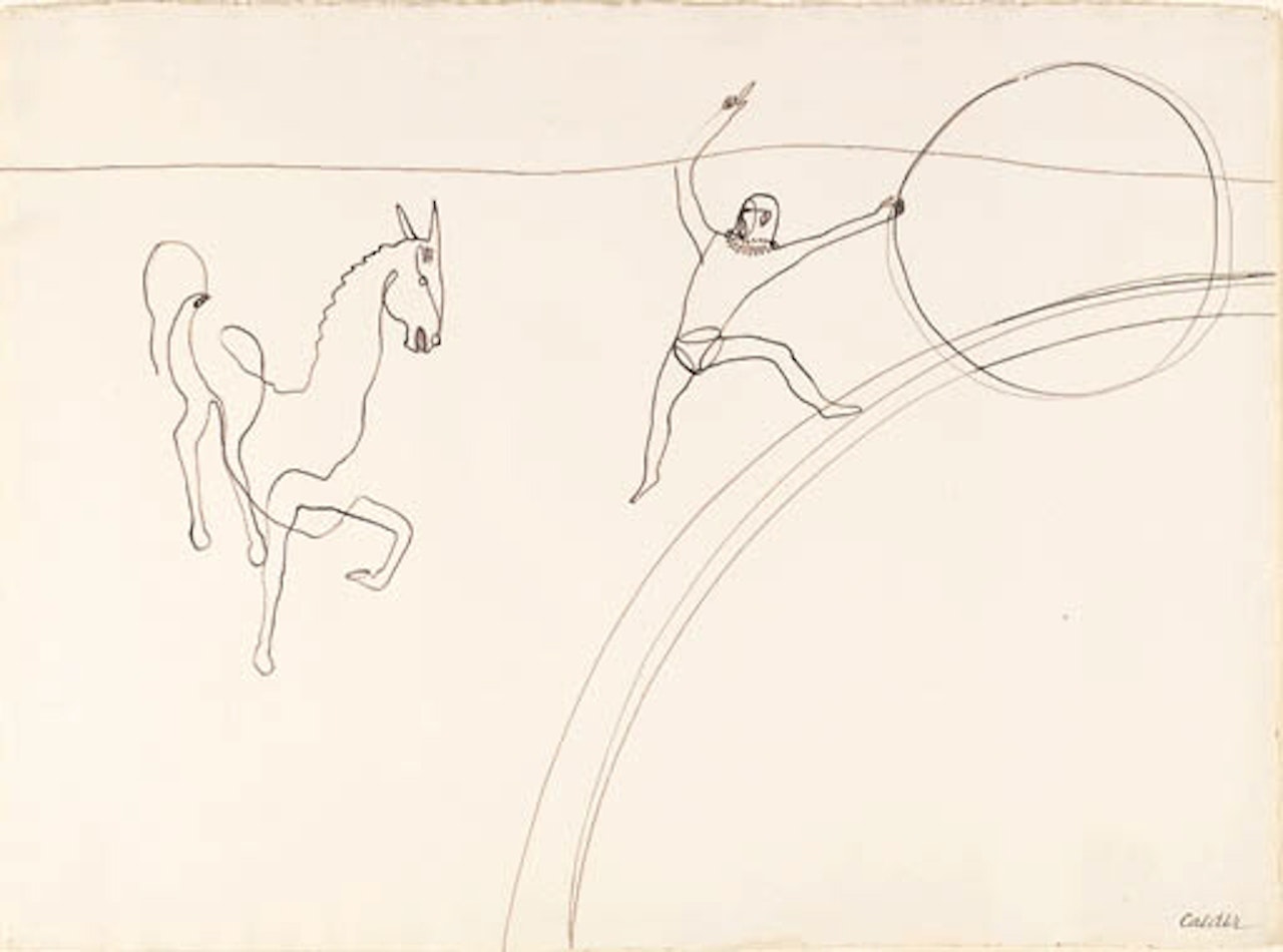 Horse trainer with hoop by Alexander Calder